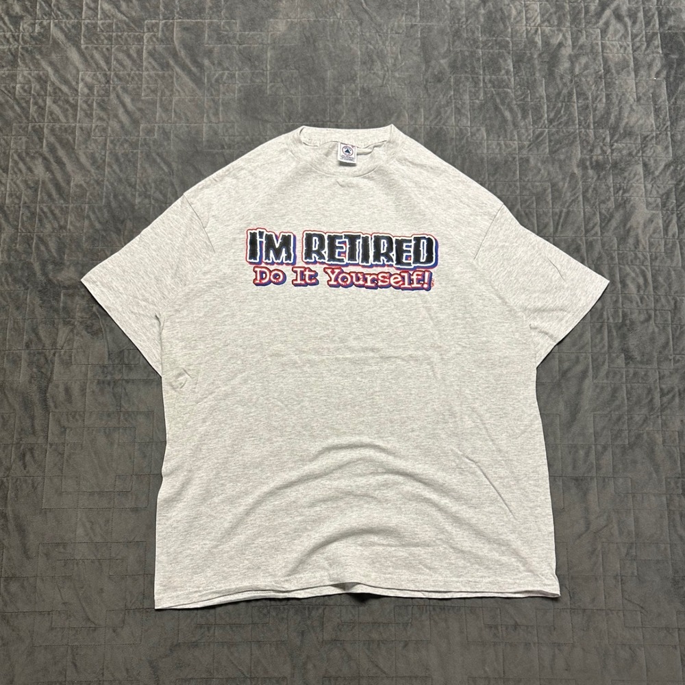 Vintage 90s y2k Retirement Funny Joke Humor Shirt